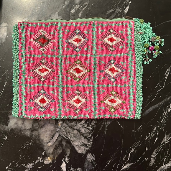 Anthropologie Handbags - Anthropologie Jasper & Jeera Beaded Clutch Pouch